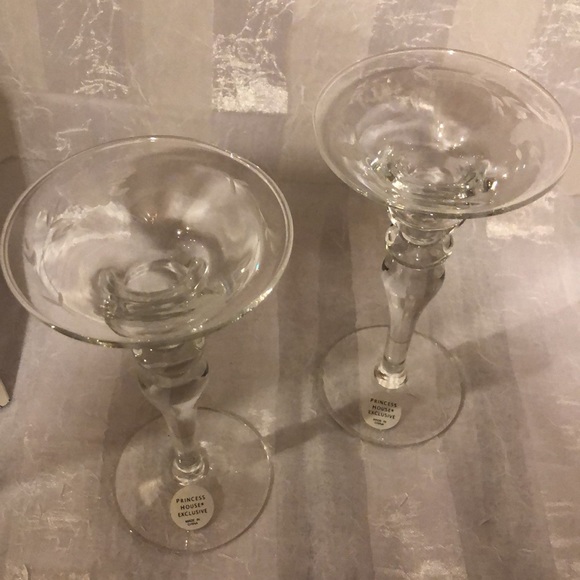 Princess House Crystal Candlesticks - Picture 2 of 7